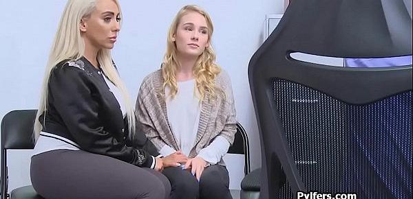  Mom and teen duo pounded by guard at the office